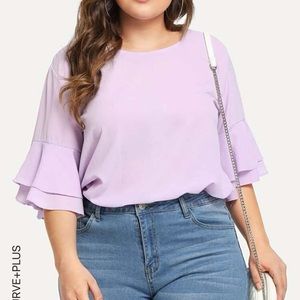 Layered Flounce Sleeve Top